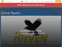 Tablet Screenshot of idriveraven.com